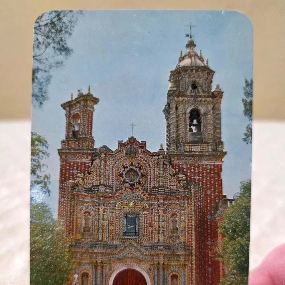 Vintage 1970s San Francisco Acatepec Church Mexico AMMEX Vistacolor Postcard UNP